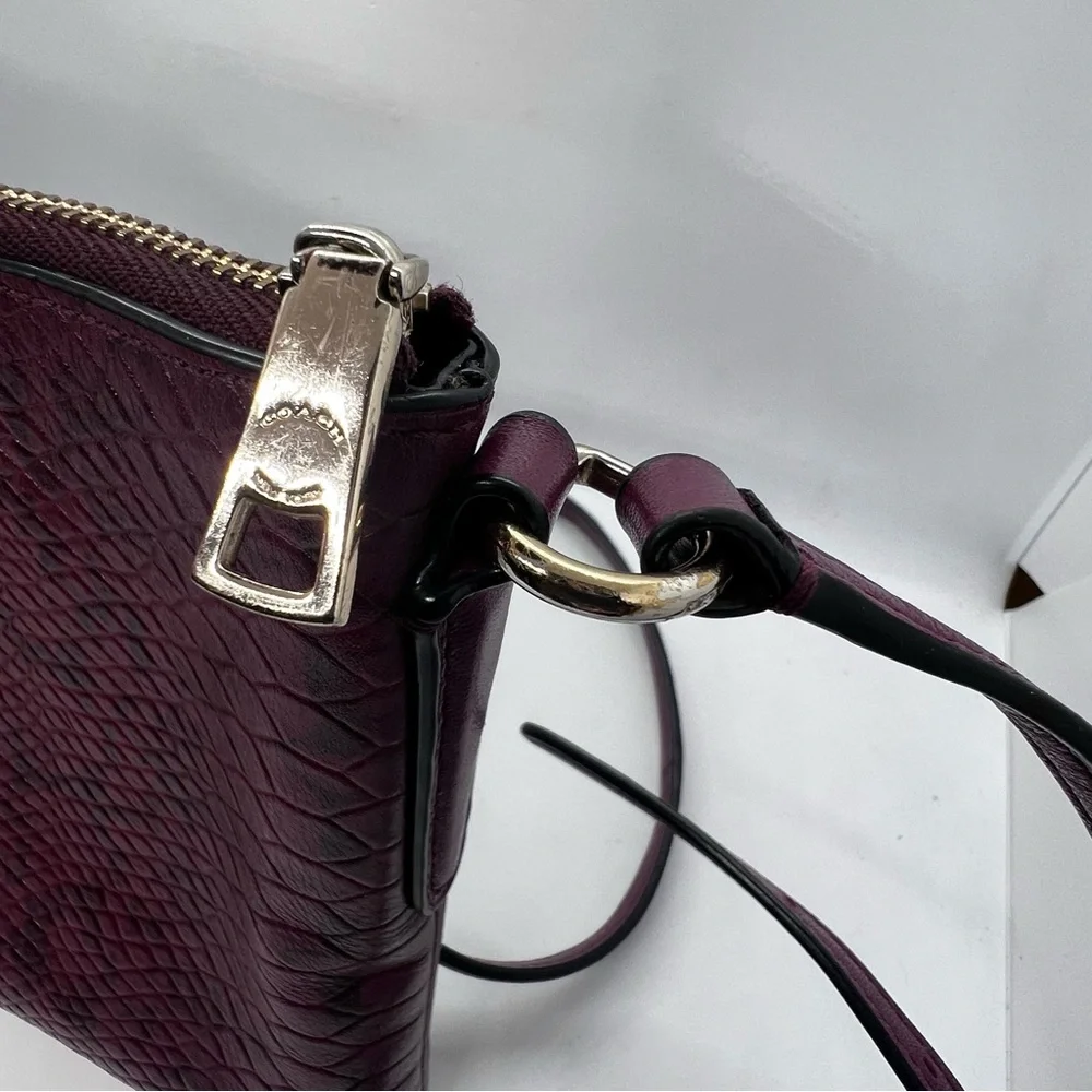 COACH Journal Crossbody In Colorblock Exotic Embossed Leather EUC - Picture 13 of 16